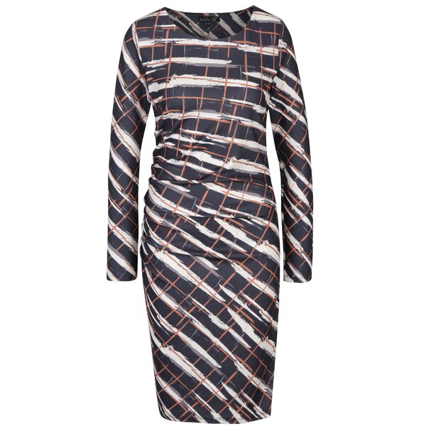Rochie cu print grafic și pliuri laterale Smashed Lemon