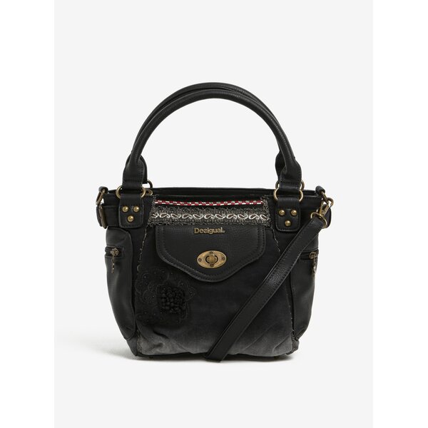 Geantă neagră de mână Desigual Mcbee Mini Blackout
