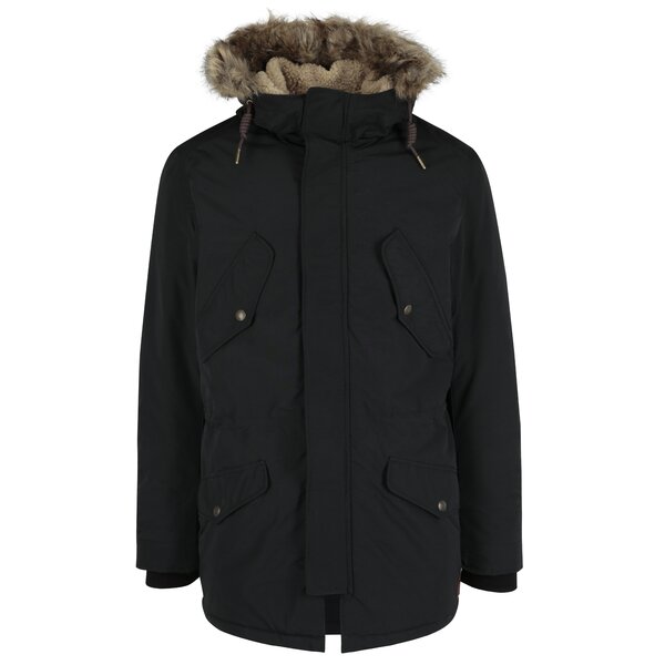 Geacă parka neagră Jack & Jones Arctic