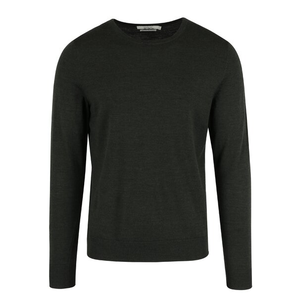 Pulover verde închis din lână Jack & Jones Premium Mark
