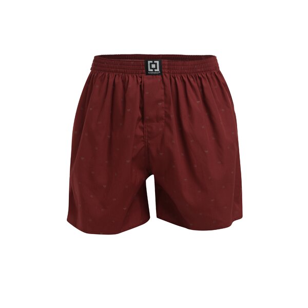 Boxeri bordo cu print Horsefeathers Manny