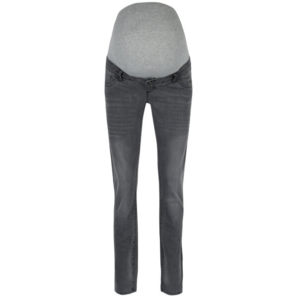 Blugi gri slim fit pentru femei însărcinate Mama.licious Lucca