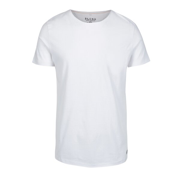 Tricou basic alb cu decolteu rotund Blend