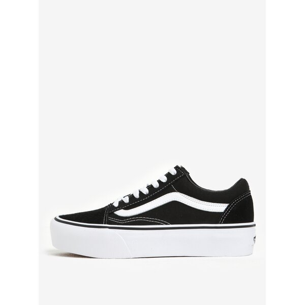 Teniși negri cu platformă pentru femei - VANS Old Skool