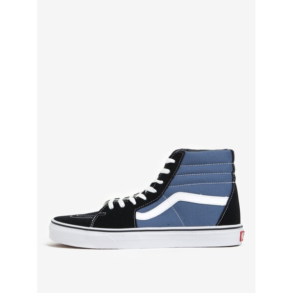 Teniși înalți din piele și textil albastru & negru - Vans SK8-Hi