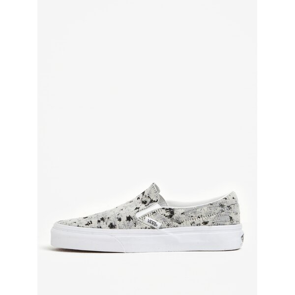 Pantofi slip-on crem & negru cu aspect țesut pentru femei - VANS Classic