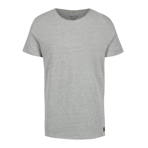 Tricou basic gri cu decolteu rotund Blend