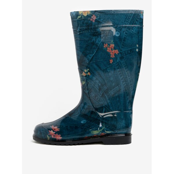Cizme de ploaie albastre cu aspect de denim - Oldcom Rain