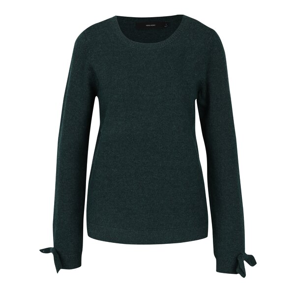 Pulover verde cu funde pe manșete VERO MODA Davis