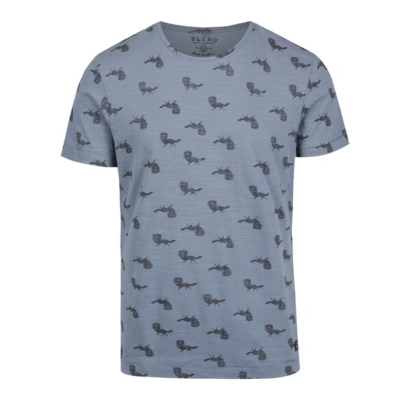 Tricou albastru cu print tigru Blend