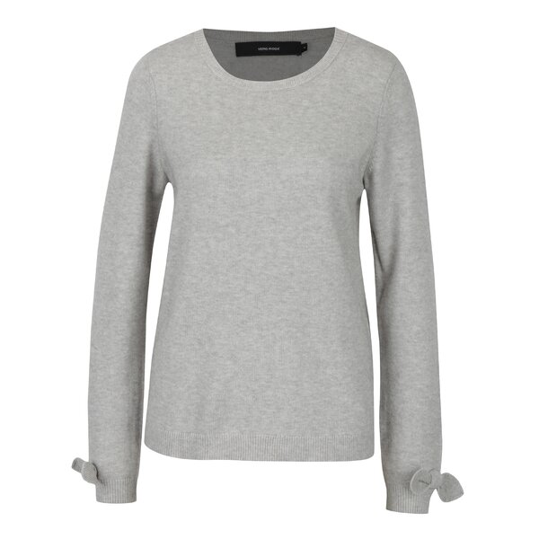 Pulover gri melanj cu funde pe manșete VERO MODA Davis