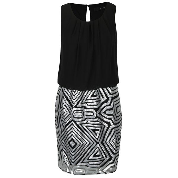 Rochie negru cu argintiu cu paiete VERO MODA Silje