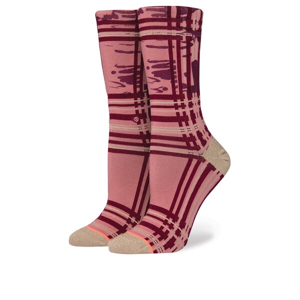 Șosete roz & bordo cu print geometric pentru femei - Stance Carroll Gardens