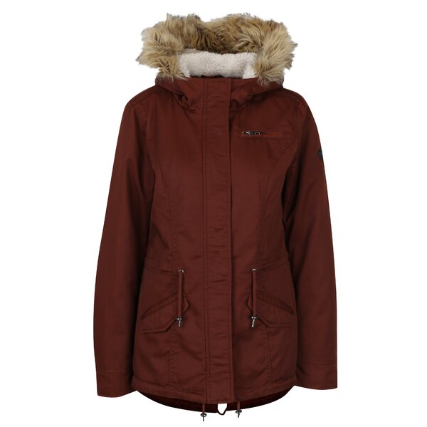 Geacă parka bordo cu blană ONLY New Lorca