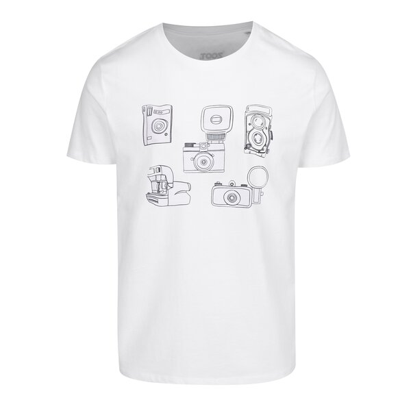 Tricou alb cu print camere foto pentru bărbați ZOOT Original Foto