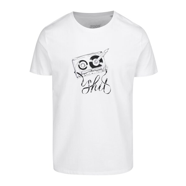Tricou alb cu print pentru bărbați Original Kazeta