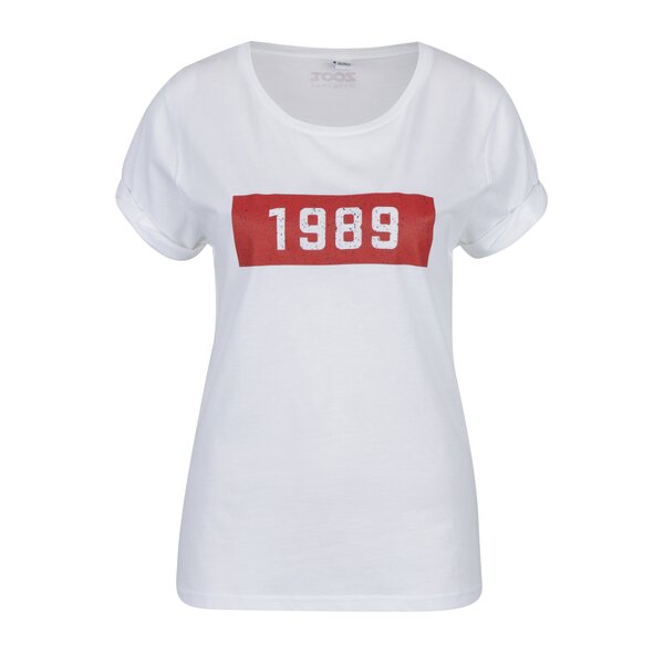 Tricou alb cu print pentru femei ZOOT Original 1989