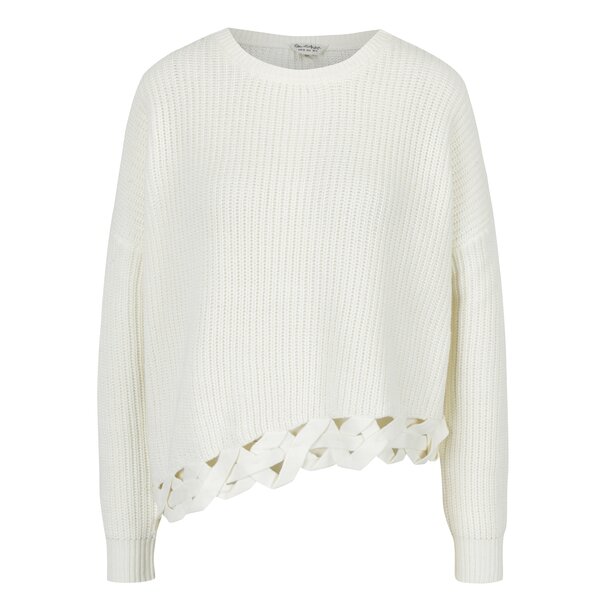 Pulover crem cu tiv decorativ asimetric Miss Selfridge