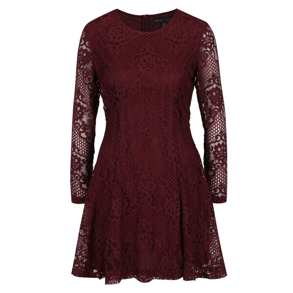 Rochie bordo din dantelă Mela London