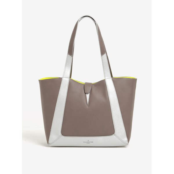 Geantă mare maro deschis&argintiu Pauls Boutique Maxine