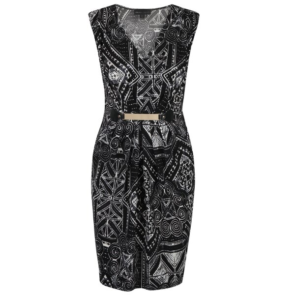 Rochie neagră cu detaliu auriu Mela London
