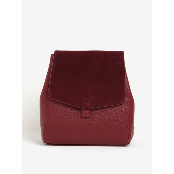 Rucsac bordo cu detaliu din piele întoarsă Pauls Boutique Erin