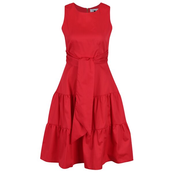Rochie roșie fără mâneci cu cordon lat Closet