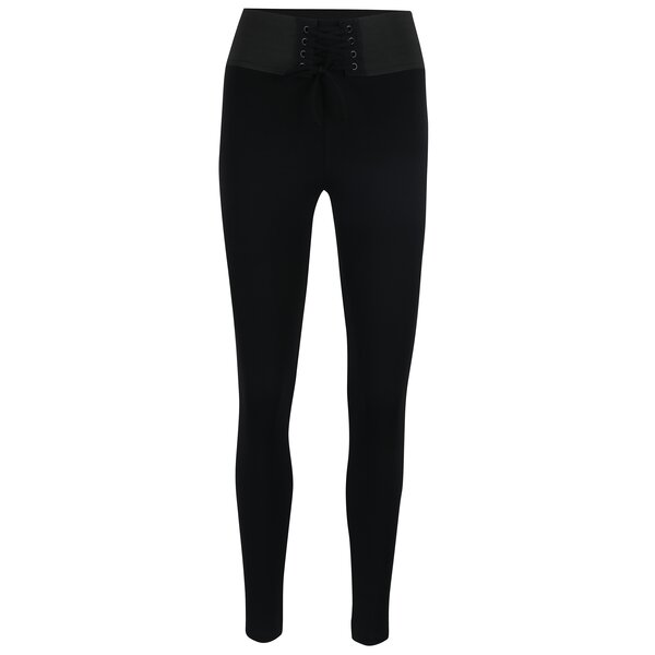 Colanti negri cu centura elastica Miss Selfridge