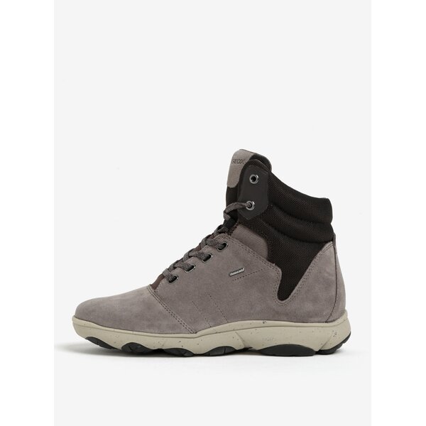Ghete sport gri din piele intoarsa pentru femei Geox Nebula ABX