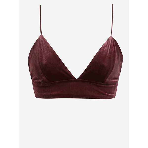 Sutien bordo din catifea Pieces Crosita