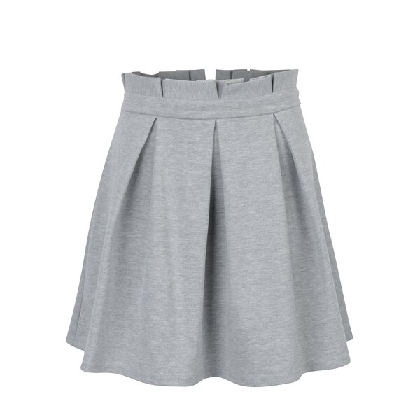 Fusta plisata gri deschis Miss Selfridge
