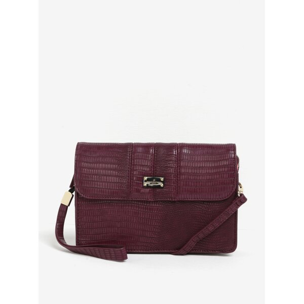 Geantă bordo cu model piele de șarpe Pauls Boutique Veronica