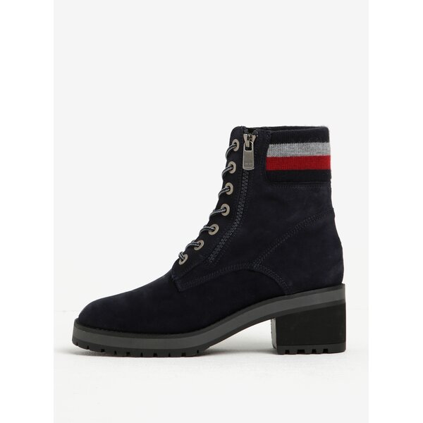 Ghete bleumarin din piele întoarsă pentru femei Tommy Hilfiger Alicia