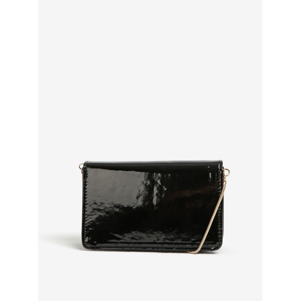 Geanta crossbody neagra cu aspect lacuit Miss Selfridge