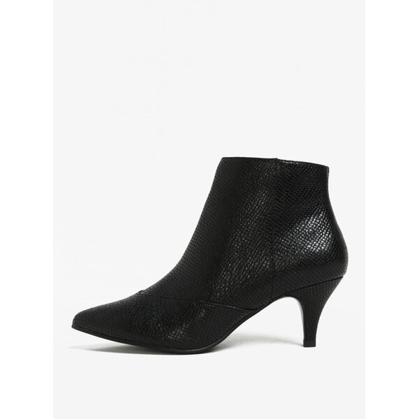 Botine negre animal pattern Miss Selfridge
