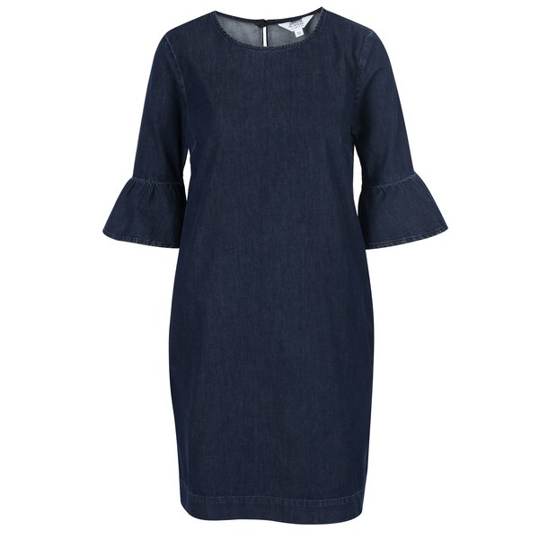 Rochie albastră din denim cu mâneci clopot Miss Selfridge