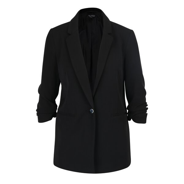 Sacou lung negru cu maneci 3/4 Miss Selfridge