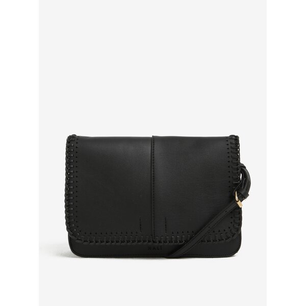 Geantă neagră crossbody cu detalii aurii Nali