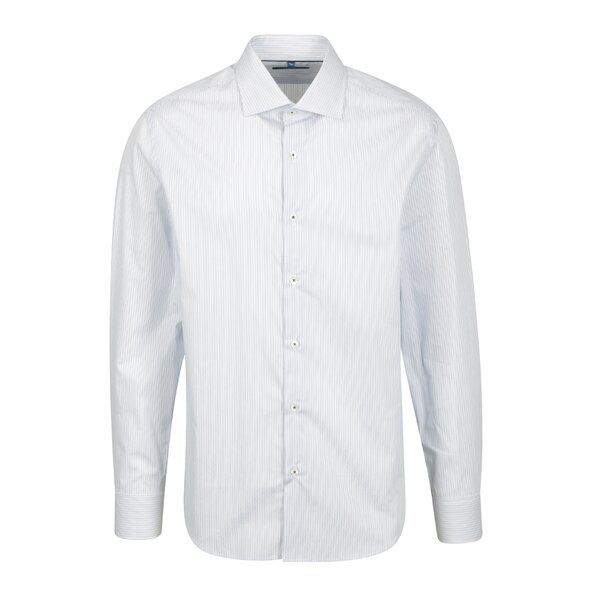 Cămașă albă slim fit cu dungi bleumarin Braiconf Iacob