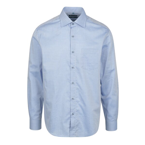 Cămașă bleu slim fit cu model discret Braiconf Maxmilian