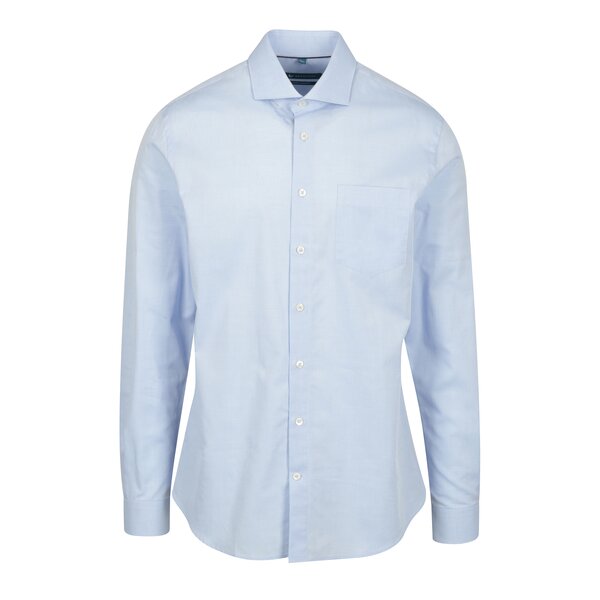 Cămașă bleu super slim fit cu model discret Braiconf Narcis