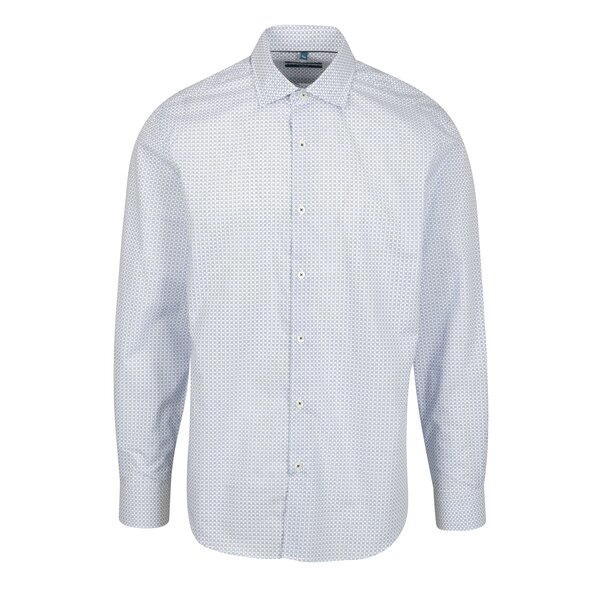 Cămașă slim fit albă cu model geometric Braiconf Nicoara