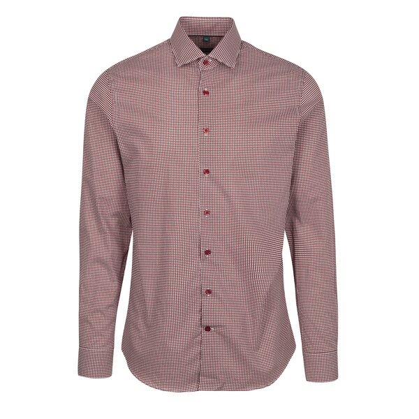Cămașă super slim fit bordo cu buline Braiconf Nicoara