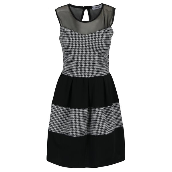 Rochie negru & alb cu print Haily´s Eva