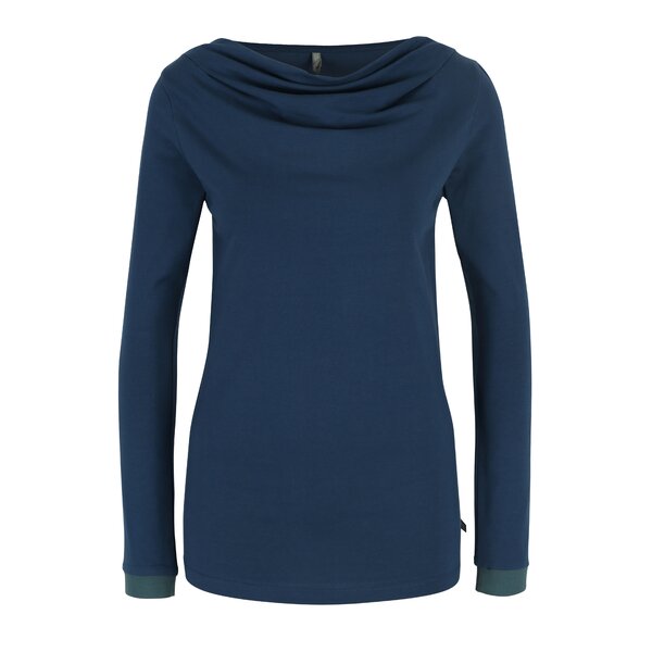 Bluza albastru petrol cu decolteu drapat Tranquillo Golda