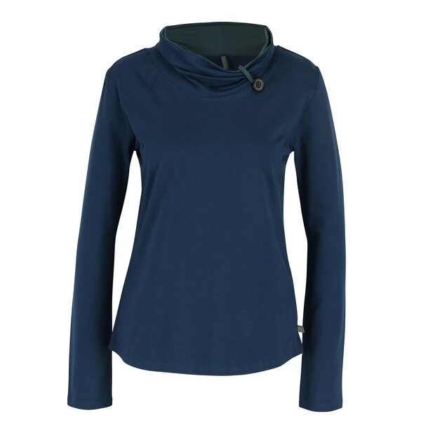 Bluza albastru petrol cu guler inalt Tranquillo Noreen