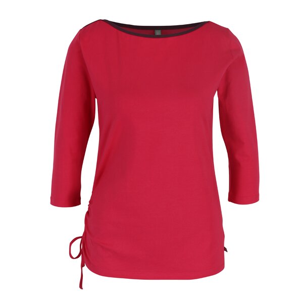Tricou roz cu snur si drapaj lateral Tranquillo Jorde