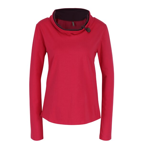 Bluza roz cu guler inalt Tranquillo Noreen