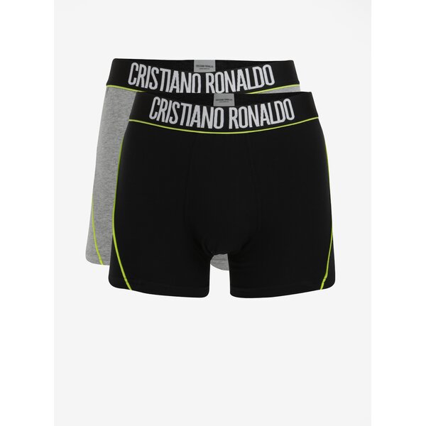 Set de 2 perechi de boxeri negru & gri CR7