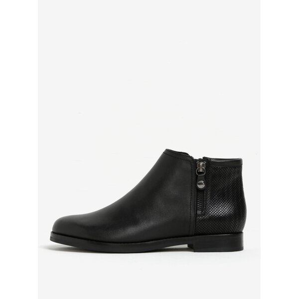 Botine scurte negre cu fermoar pentru femei Geox Promethea